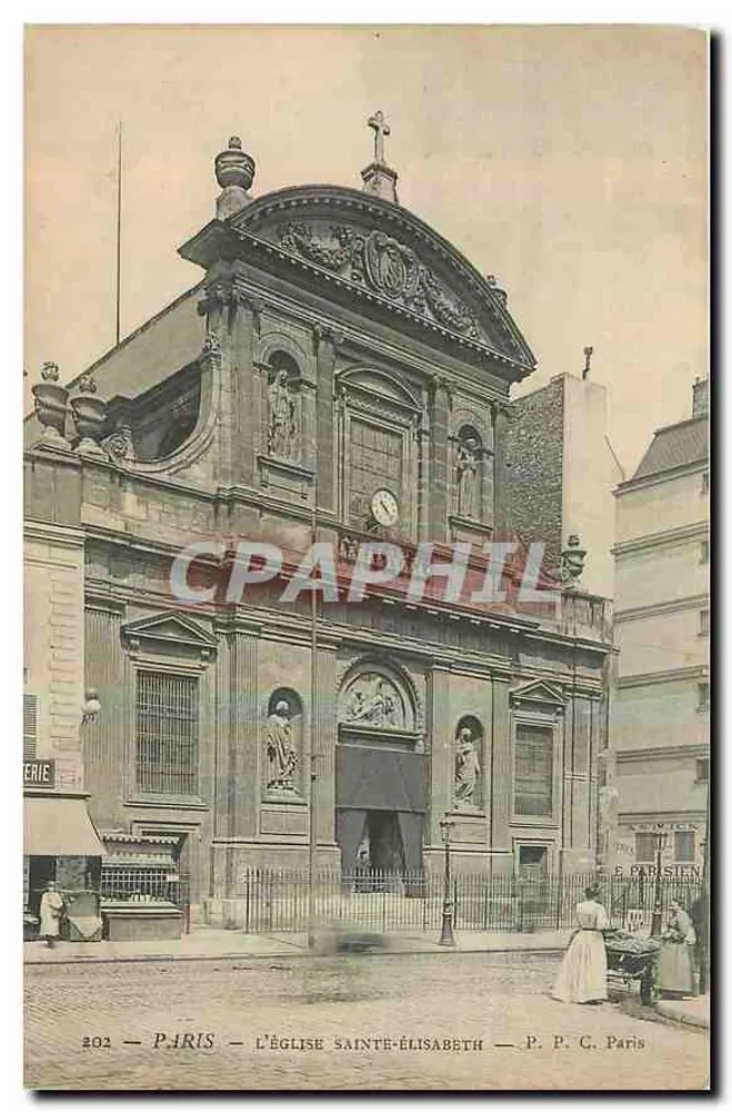 Paris — A Igreja de Santa Elisabeto — P. P. C. Paris - Frente