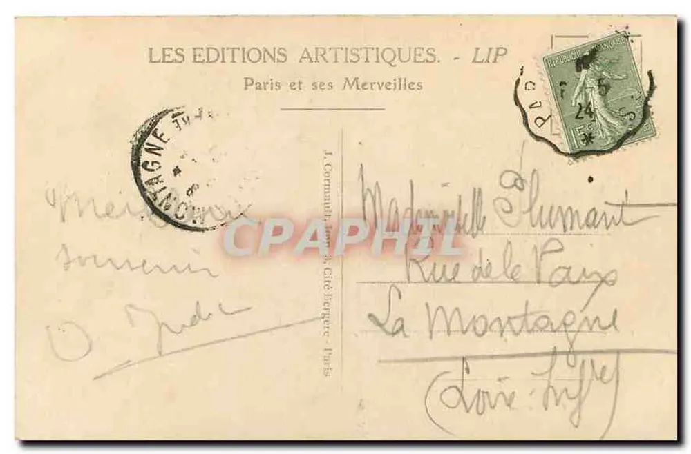 PARIGI — La Camera dei Deputati — LES ÉDITIONS ARTISTIQUES - LIP - Verso