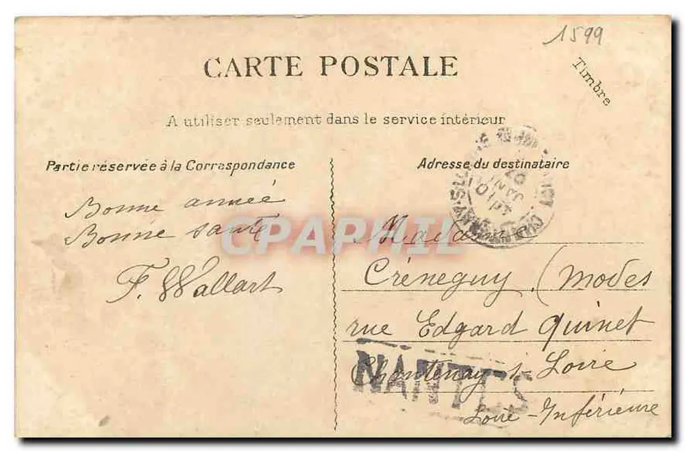 Montmartre — A Basílica (Lado Oeste) — G. C. A., Paris - Verso