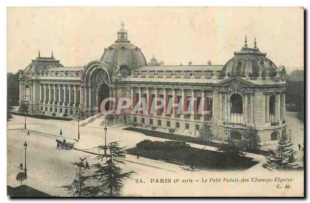 Paris (8e arrondissement) — O Pequeno Palácio dos Campos-Élisée — C. M. n°24 - Frente
