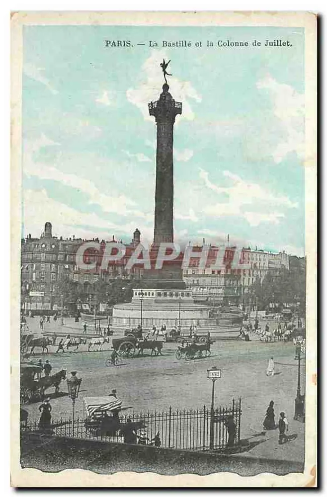 Paris — La Bastille und die Säule von Juli — J.C. Paris - Vorderseite