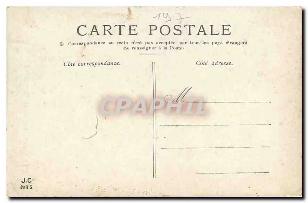 Paris — La Bastille und die Säule von Juli — J.C. Paris - Rückseite