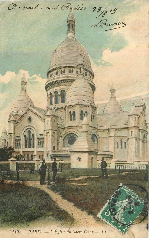 PARIS — L'Église du Sacré-Cœur — LL. — Éditeur LL. n° 1193 - Recto