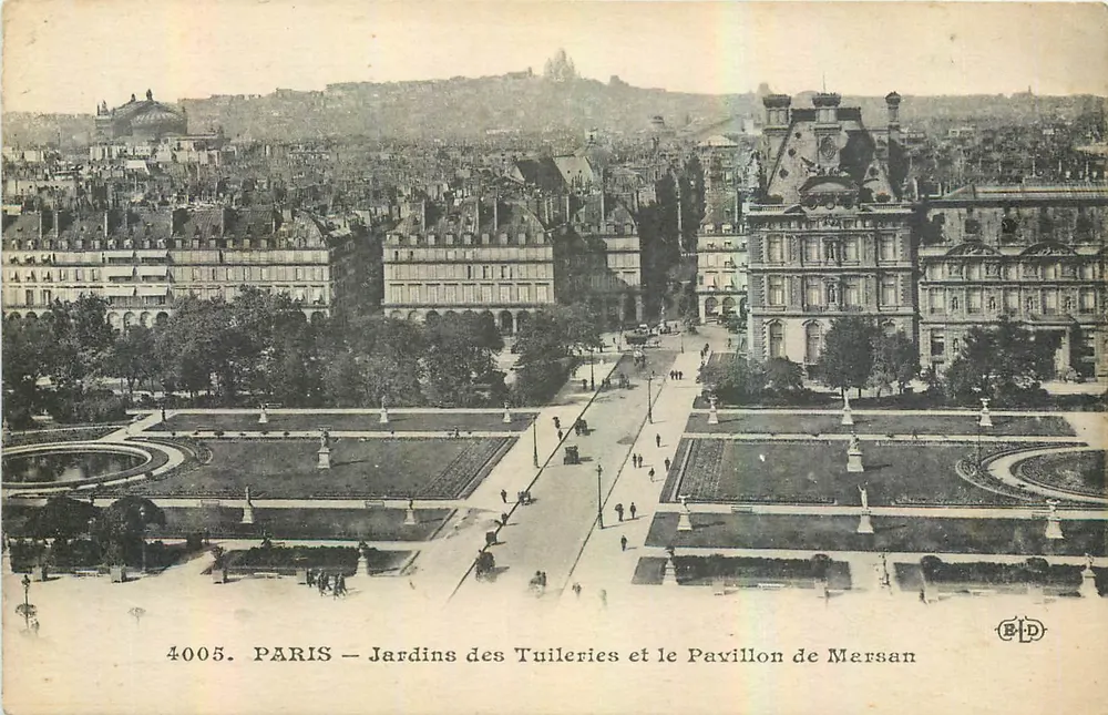 PARIS — Jardins des Tuileries und das Pavillon de Mersan — B.D. Nr. 4005 - Vorderseite