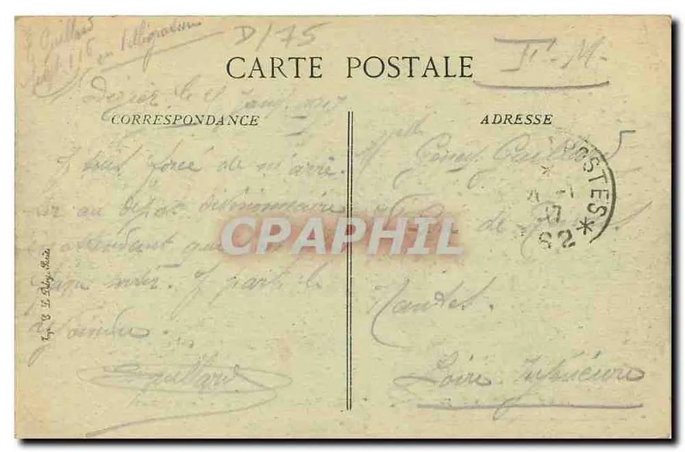 PARIS — Jardins des Tuileries und das Pavillon de Mersan — B.D. Nr. 4005 - Rückseite