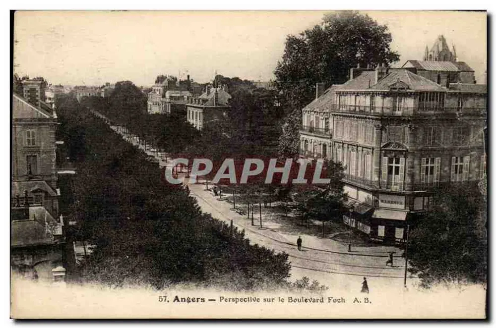 Angers — Perspectiva do Boulevard Foch — A. B. - Frente