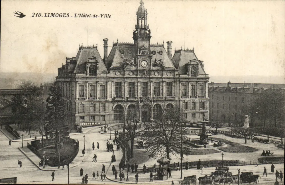 Limoges - Het Stadhuis — onbekende uitgever, serie-nummer 210 - Voorkant
