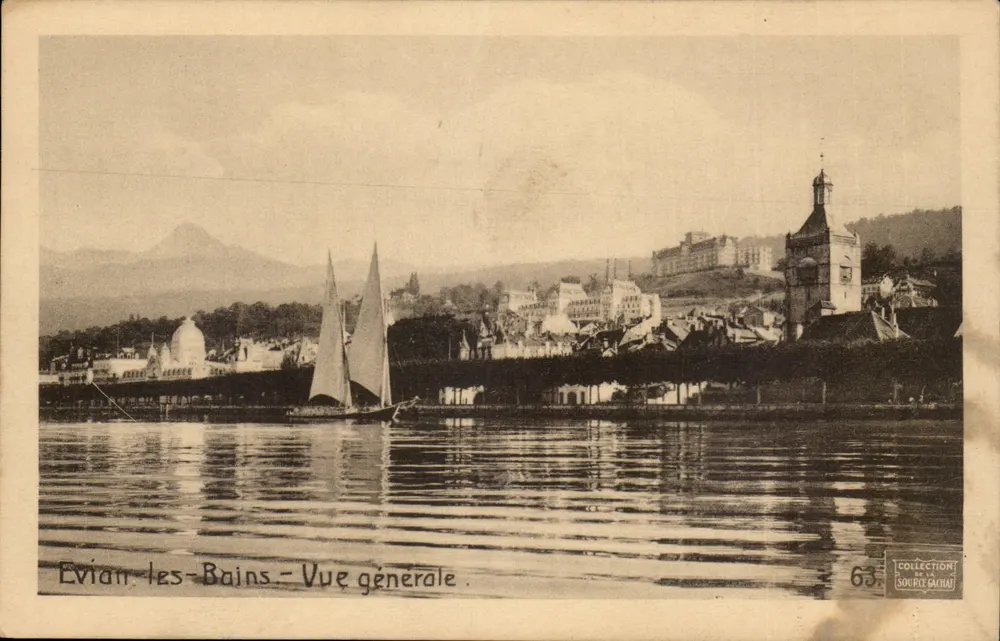 Evian-les-Bains — Vista geral — Coleção Source Gachat n°63 - Frente