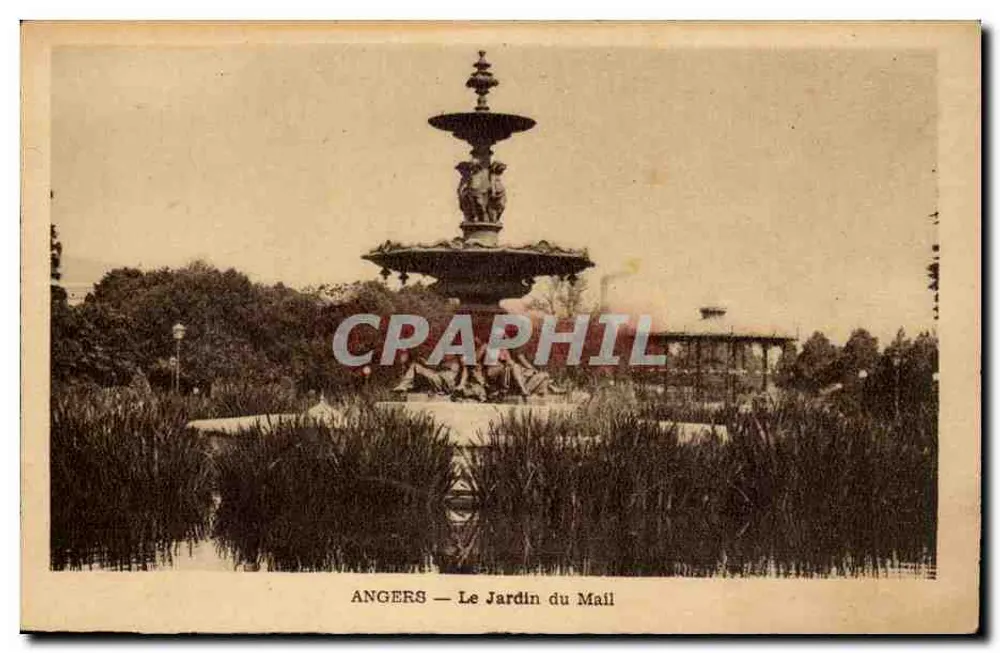 Angers — Jardim do Mail — Fonte - Frente