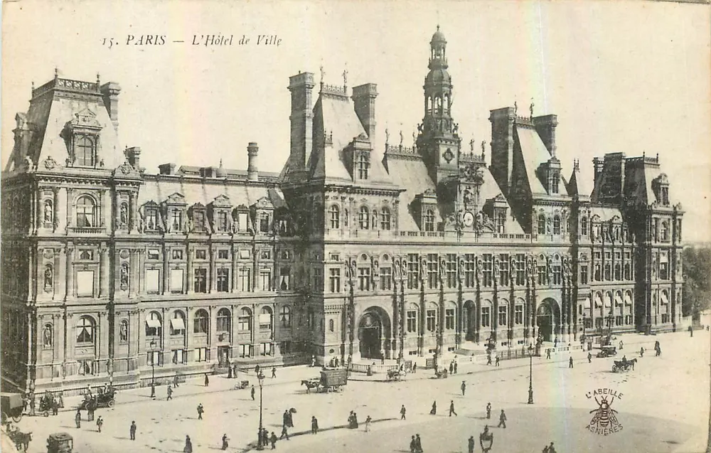 Paris — O Hotel de Ville — L'Abeille Achérie - Frente