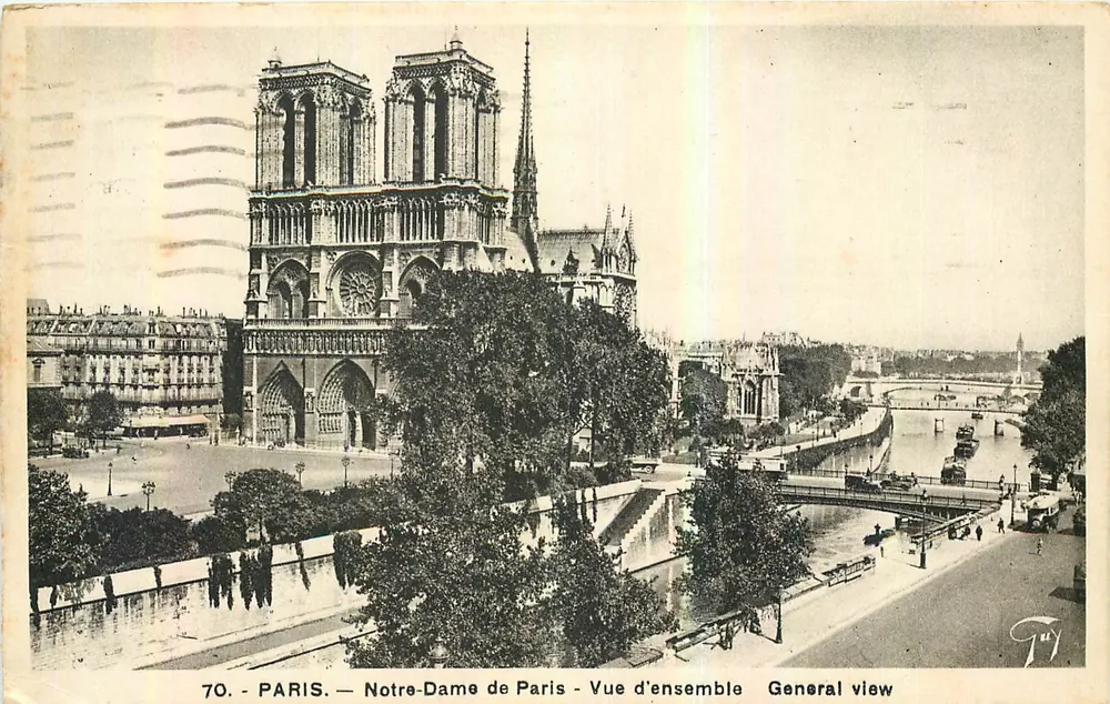PARIS — Notre-Dame van Parijs — Algemene uitzicht — uitgever Pury, n°70 - Voorkant