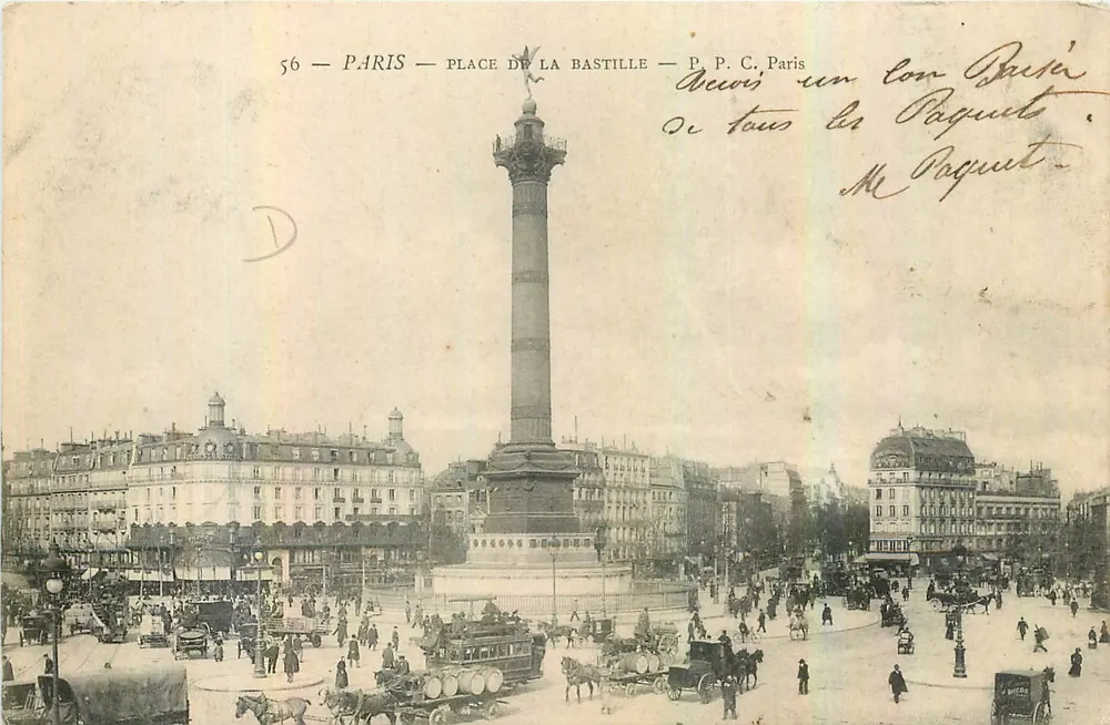 Paris — Place de la Bastille — P. P. C. Paris, n°56 - Frente
