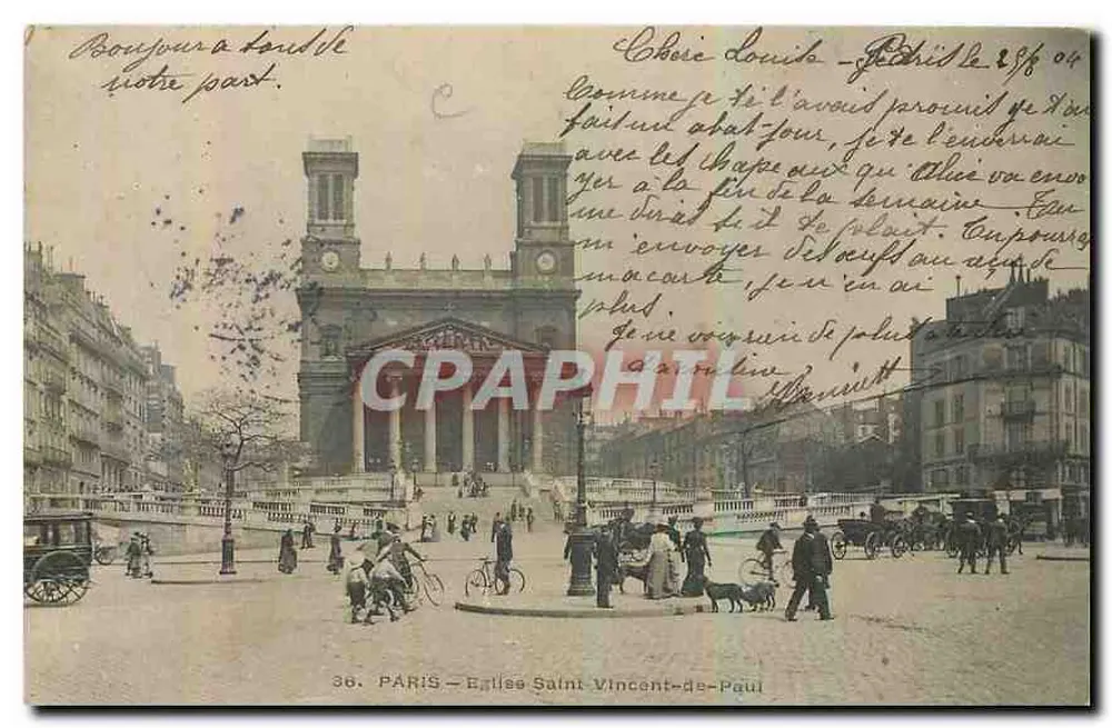 PARIS — Iglesia de San Vicente de Paúl — n°36 - Anverso