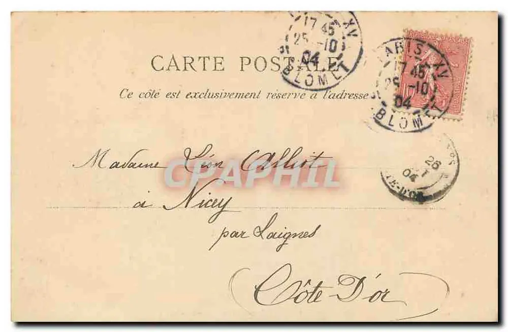 PARIS — Iglesia de San Vicente de Paúl — n°36 - Reverso