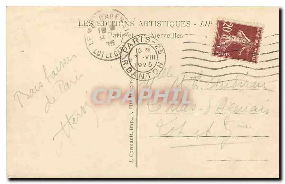 Paris — La Conciergerie et le Pont au Change — LIP - Verso