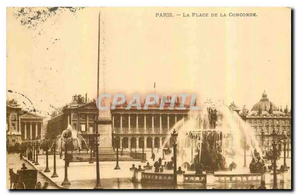 Paris — A Place de la Concorde — Graphephil - Frente