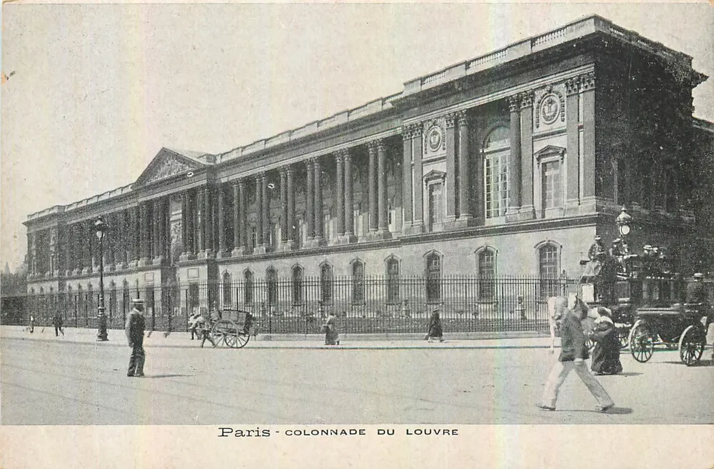 Paris - Colunata do Louvre — vista arquitetônica — editor não visível - Frente