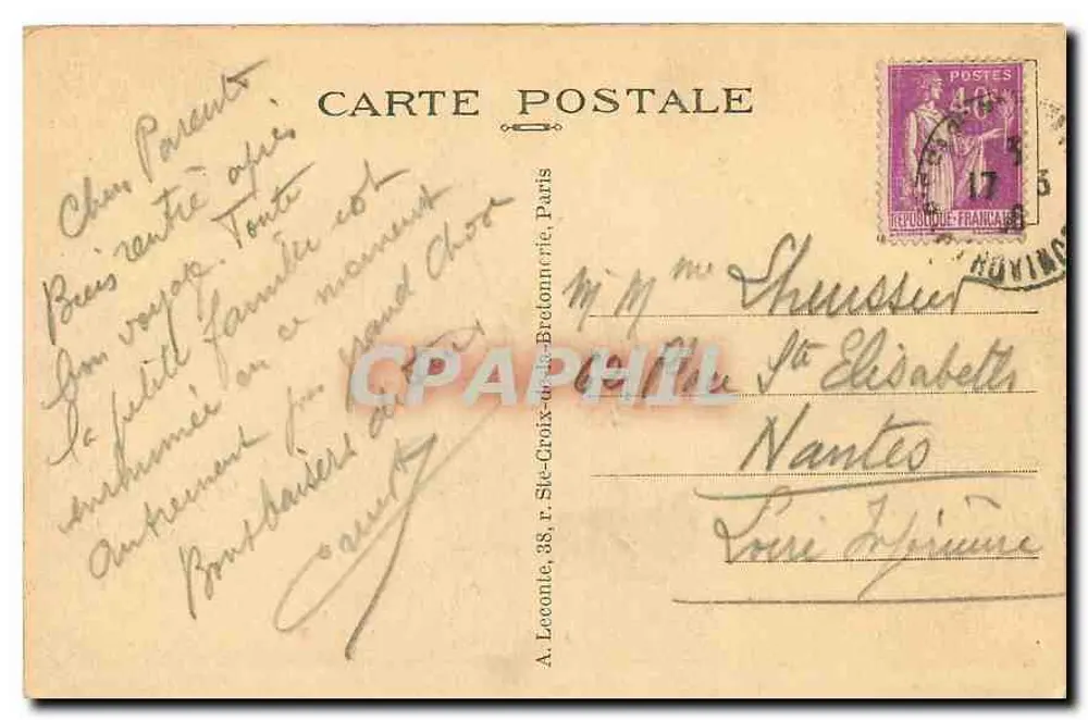 Paris - O Velho Montmartre — Sagrado Coração de Montmartre — editor T.7 - Verso