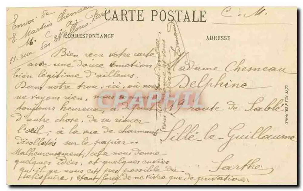 Paris — Panorama dos Oito Pontes — LL. — n° 193 - Verso