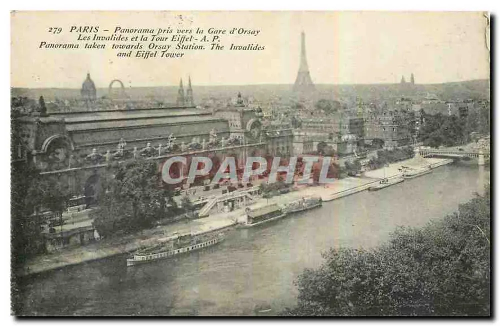 PARIS — Panorama aufgenommen in der Nähe der Gare d'Orsay — A.P. n°279 - Vorderseite