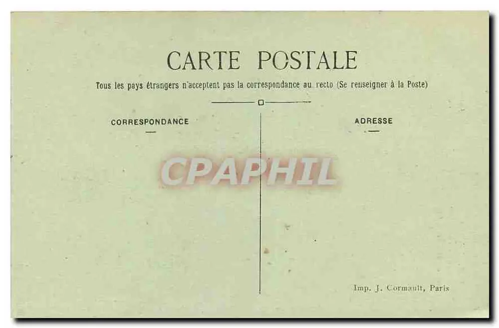 L'Obélisque de Louqsor — Place de la Concorde — Imp. J. Cormault, Paris - Verso