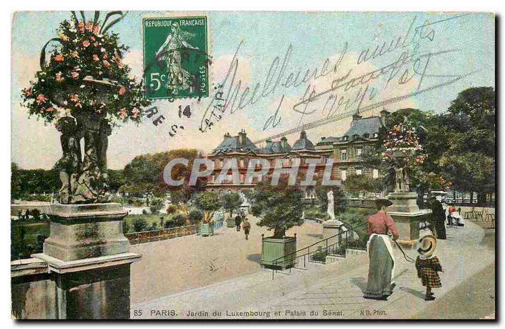 Luxemburger Garten und Senatspalast — Paris — N.D. Phén. - Vorderseite