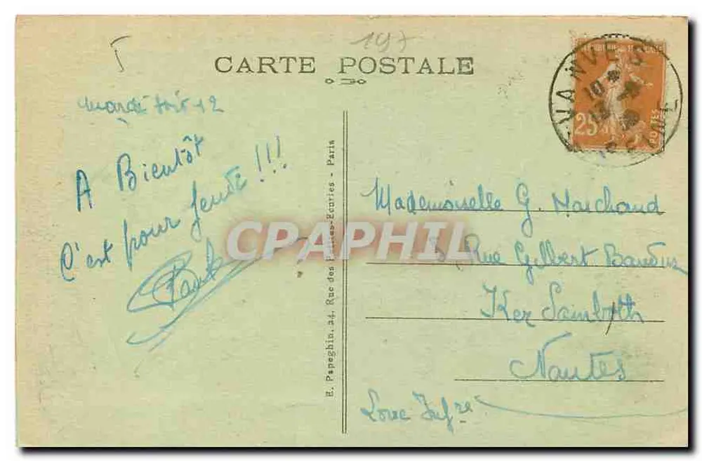 Paris — Das Rathaus und der Pont d'Arcole — A.P. - Rückseite