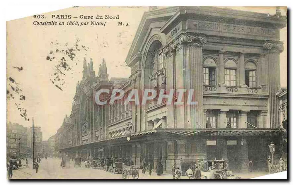 PARIS — Gare du Nord — Errichtet 1863, von Nittorf - Vorderseite
