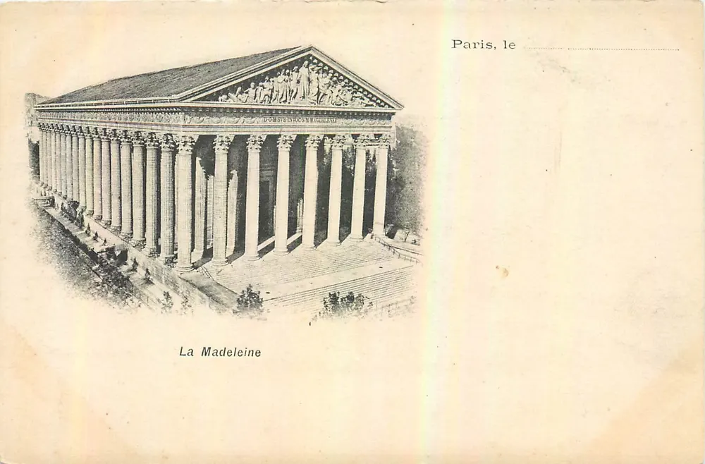 La Madeleine — Paris — editor desconhecido, número de série não visível - Frente