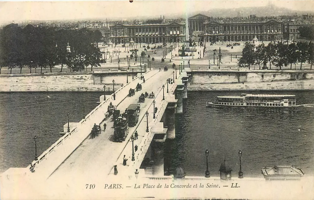 Paris — La Place de la Concorde et la Seine — LL. — n° 710 - Recto