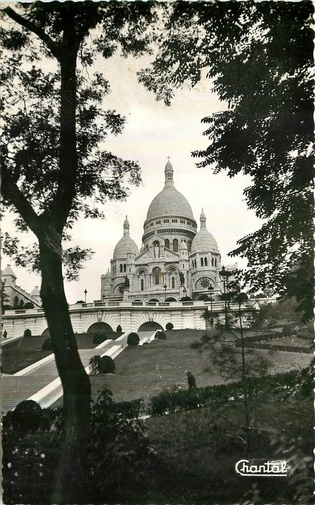 Le Sacré-Cœur de Montmartre — vue depuis les jardins — Chantal, n°73 - Recto