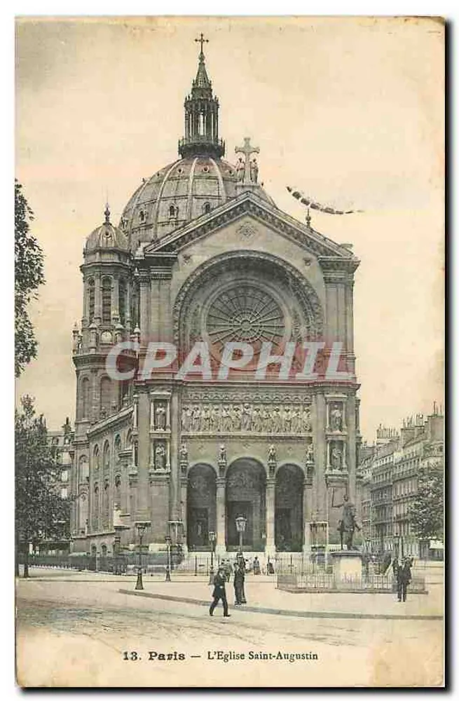 Parijs — De Kerk van Saint-Augustin - Voorkant