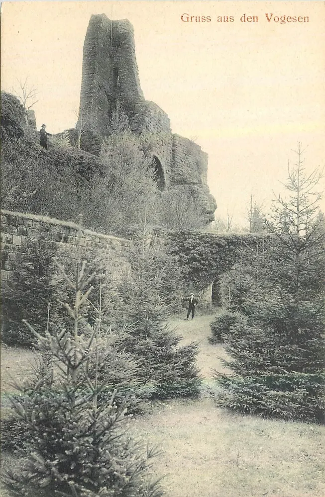 Ruínas de um castelo — Vogesen — V. C. Molsheim-Mutzig-Grendelbruch, série A.4 - Frente