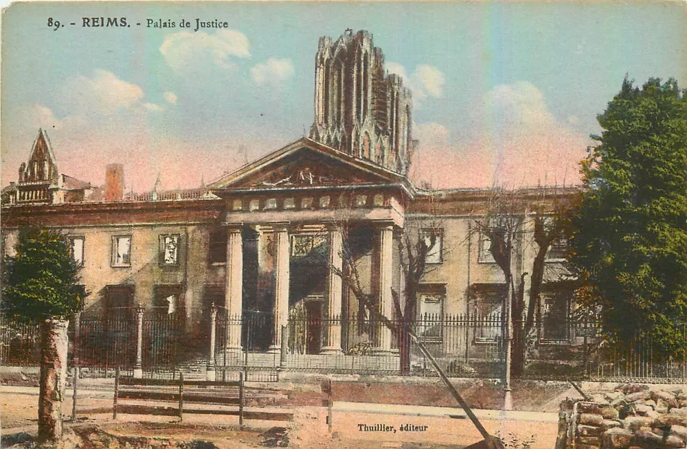 Reims - Palácio de Justiça — Thullier, editor, n°89 - Frente
