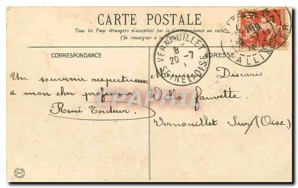 Vichy — Pałac Sévigné - Rewers