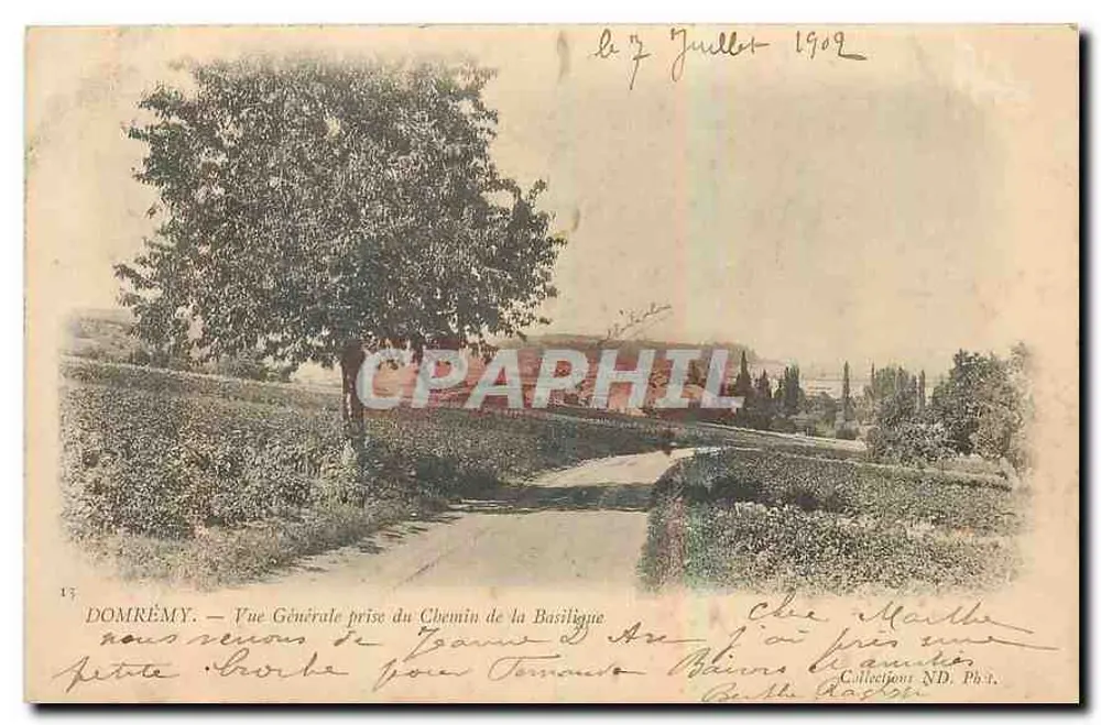 Domrémy — Allgemeiner Blick vom Weg zur Basilika — Verlag ND. Pha. n°13 - Vorderseite