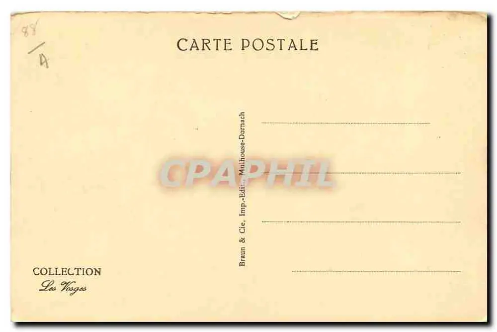 De pittoreske Vosges — La Coupe — n° 5218c - Achterkant