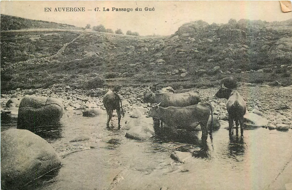 En Auvergne — 47. El Paso del Gué — Editor no identificado - Anverso