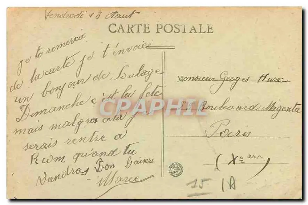 En Auvergne — 47. El Paso del Gué — Editor no identificado - Reverso