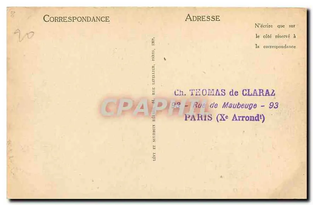 Ajaccio — Casa de Napoleão — LL - Verso