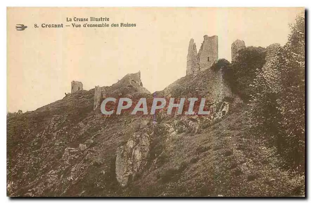 Saint-Creuzant — Vue d'ensemble des Ruines — La Creuse Illustrée - Recto