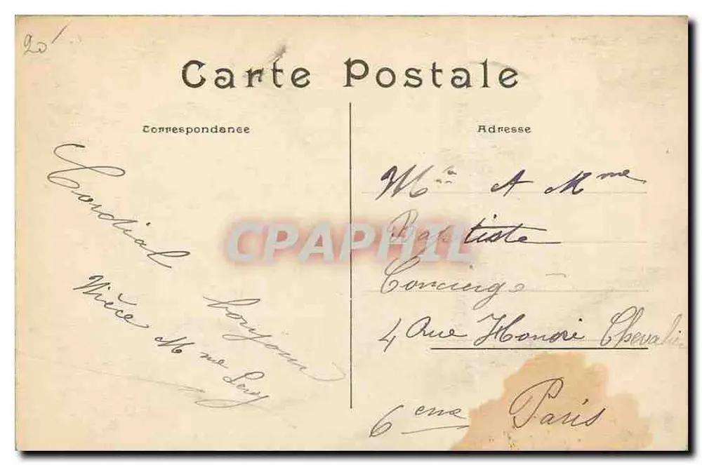 Yport — Entrada de barcos de pesca, em tempo de tempestade — C.M. n°169 - Verso
