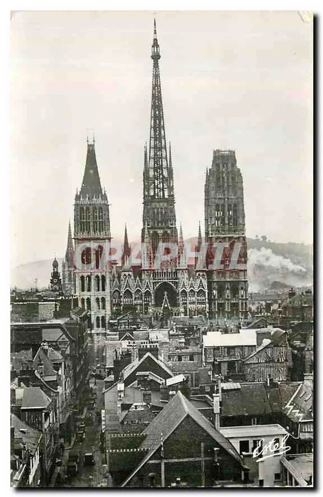 Rouen — A Catedral de Nossa Senhora em restauração — Edições LESTEL, n°1001 - Frente