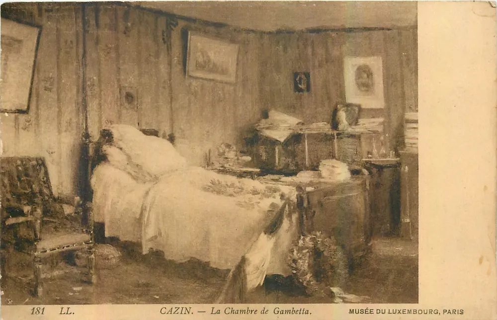 La Chambre de Gambetta — Musée du Luxembourg, Paris — Cazin, n°181 LL - Recto