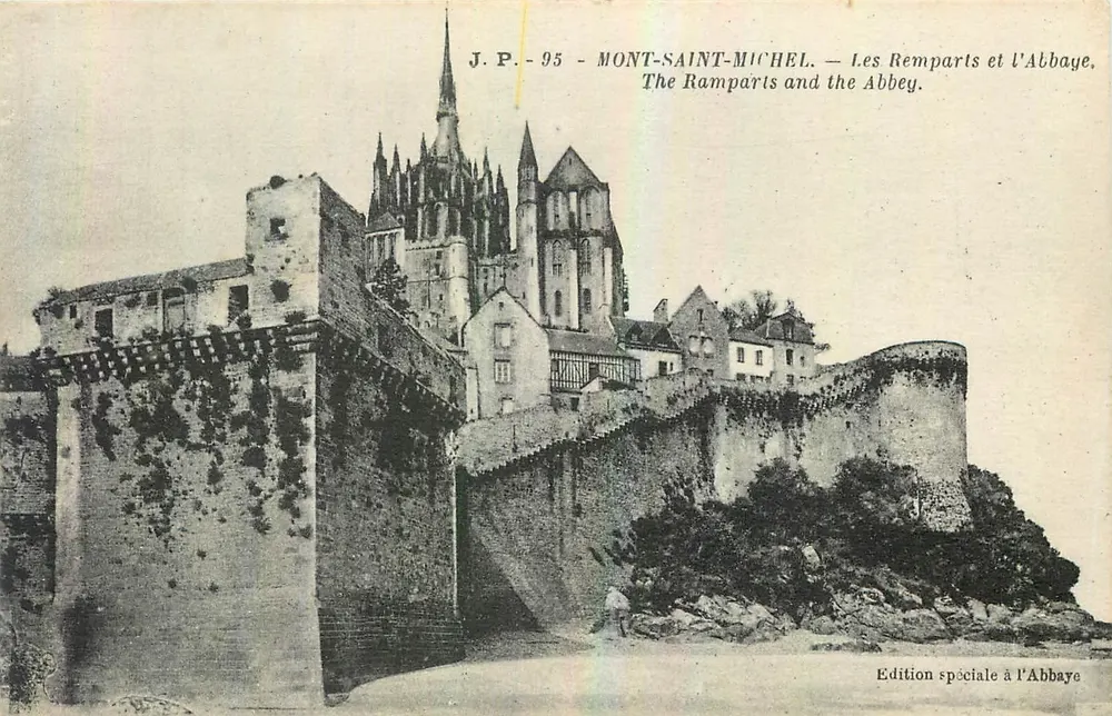 Mont-Saint-Michel — Die Mauern und die Abtei — J.P. - 95 — Sonderausgabe in der Abtei - Vorderseite