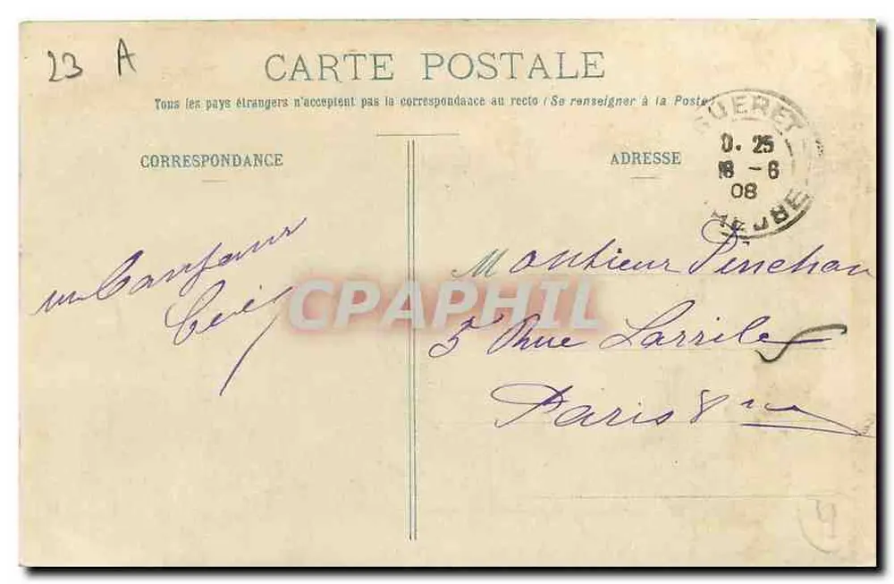 Rochers d'ANZÈME, bij Guéret — A. de Nussac, uitgever, Guéret - Achterkant
