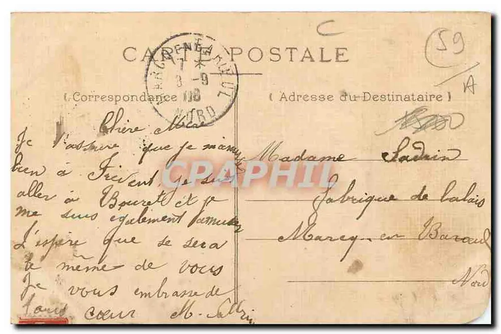 Frévent — La Canche au Moulin de Rollepot — Éditeur Sardzin-Herent - Back