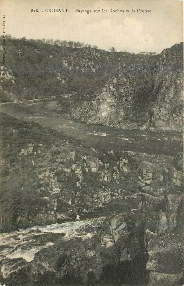 Croizant - Ansicht der Felsen und der Creuse — Verlag: C. de Montmorency, Paris - Vorderseite