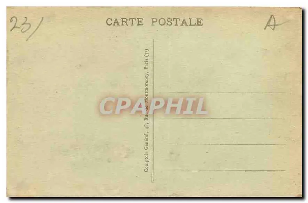 Croizant - Ansicht der Felsen und der Creuse — Verlag: C. de Montmorency, Paris - Rückseite