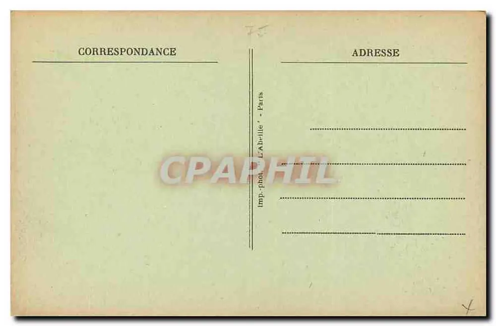 Paris - O Palácio da Justiça — O Tribunal de Justiça — editor L'Abéille, n° 52 - Verso